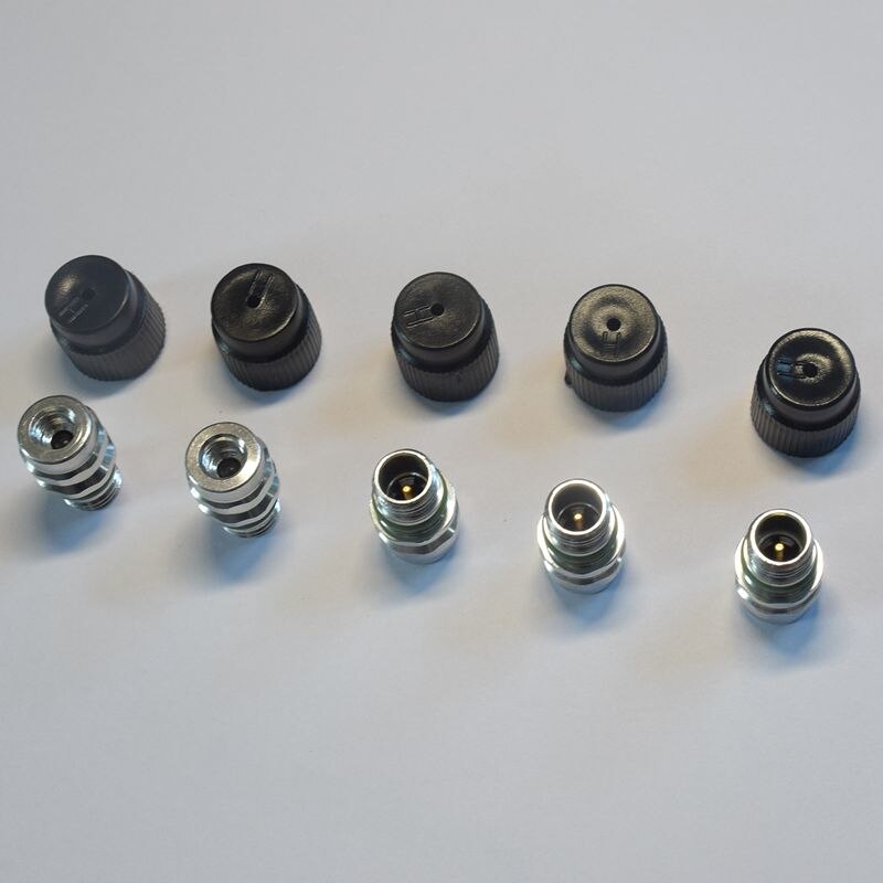 (5 Count) M12x1.5 Male High Side A/C Charge Port Valve Includes Caps For MT0105,800-955, 59946,GM 52458184, 15-5438