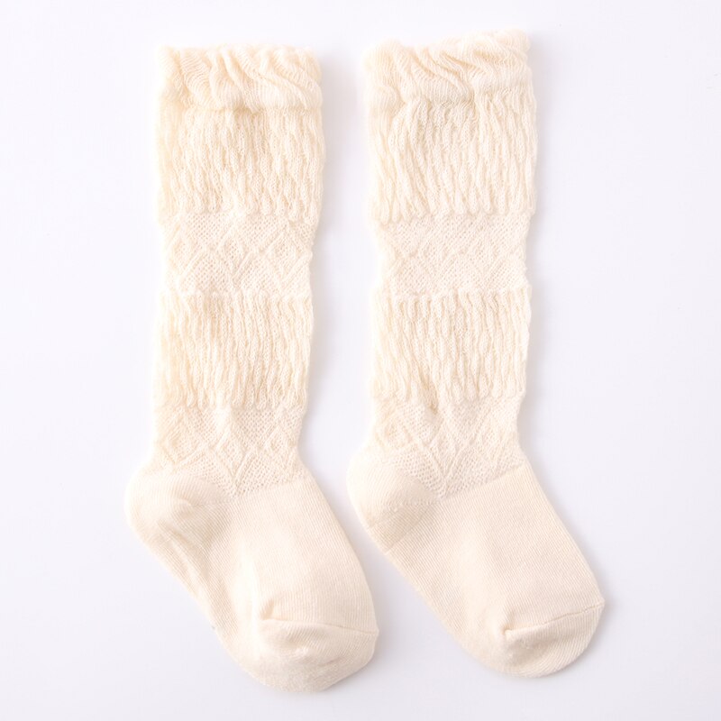 Peuter Infant Mesh Ultra-Dunne Transparante Baby Knie Sokken Zomer Dunne Over Knie Hoge Mosquito Sokken Jongens Meisjes Kind kousen: cream yellow / 1-3 Y