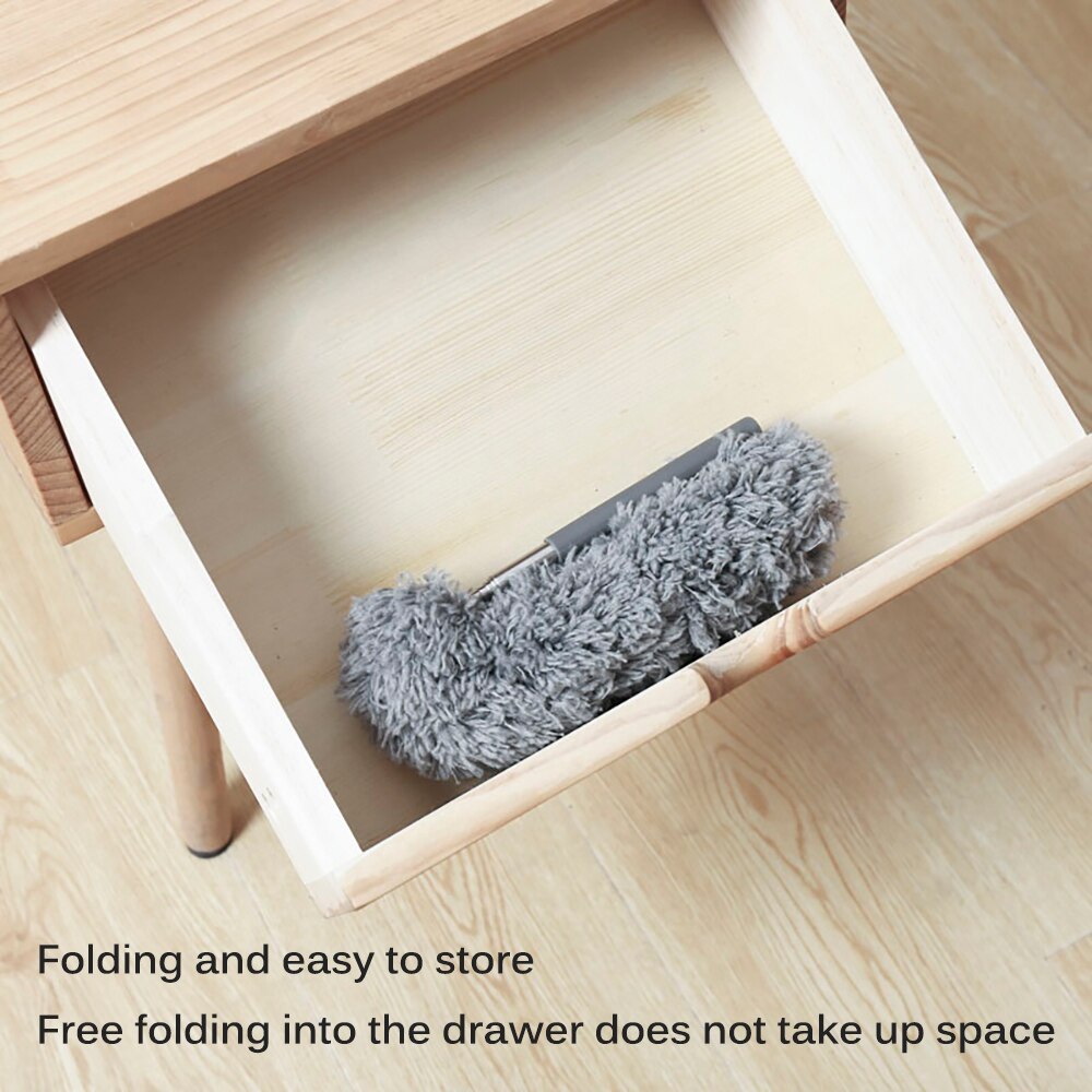 1 PC Extendable Feather Duster Stainless Steel Telescopic Dusters Cobweb Duster Bendable Head Cleaning Blinds Roof Ceiling Fan