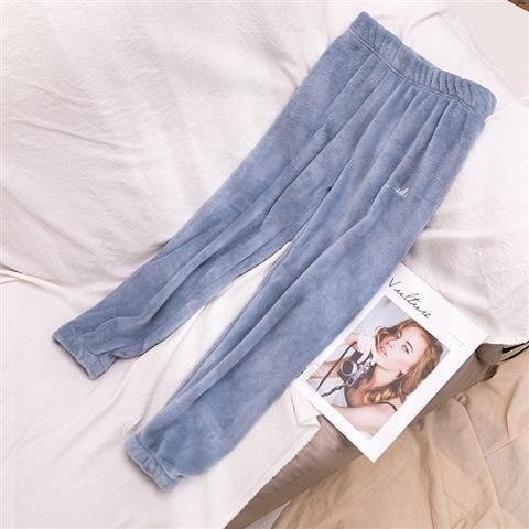 Casual Vrouwen Brief Lounge Wear Oversize 3XL 5XL Flanel Warme Bodems Winter Sexy Pyjamabroek Losse Dames Nachtkleding Bodem