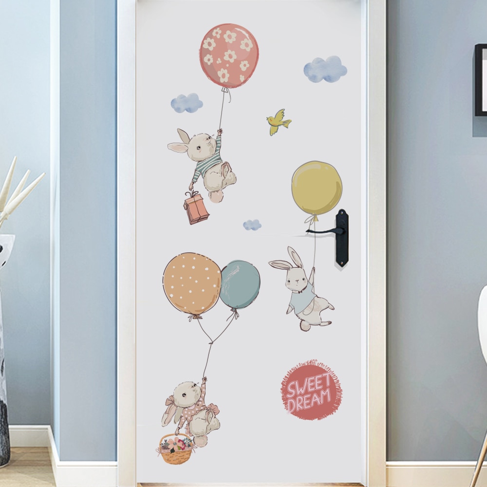DKtie 40x60cm children's room stickers various patterns cute cartoon door stickers corner stickers baby room home decoration