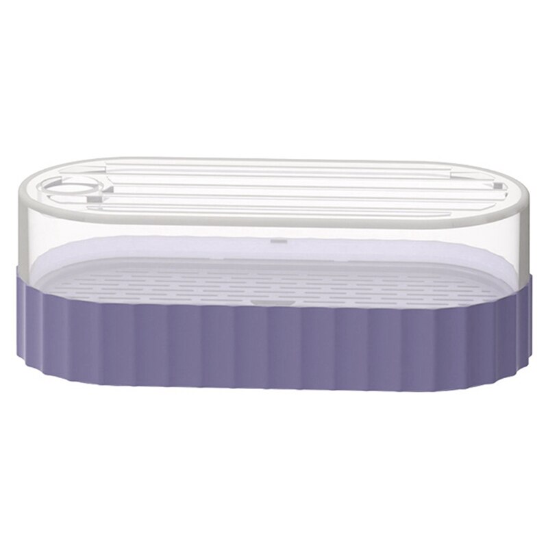 Plastic Spruit Planten Pot Doos Bean Pea Sprouter Zaailingenplateau Tarwe Gras Kat Gras Kwekerij Groeiende Kieming Kit: Paars