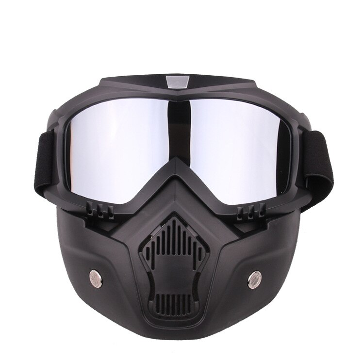Motorcross masker bril stof fiets herorider motorbril oculos gafas met afneembare retro motormasker bril: 5