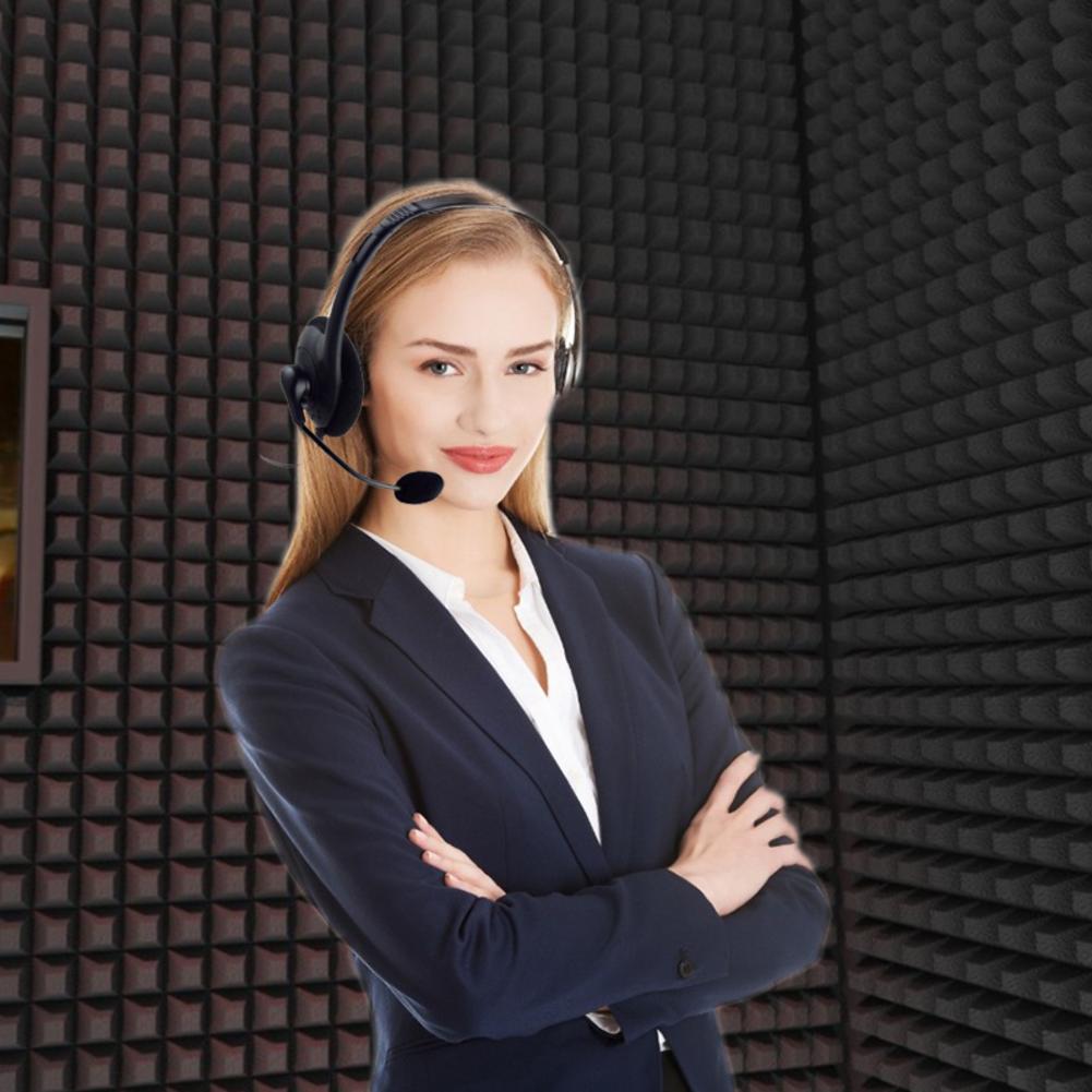 One-ear Headphones Wired With Noise Canceling Microphone Clear Call Airline Headphone USB Headset For PC Computer Laptop