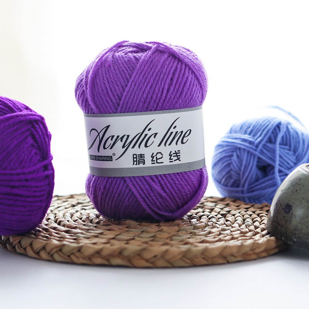Fil à tricoter acrylique doux et pour bébé, 1 pièce = 50g, fil de tricot doux et pour tricot à la main, laine à faire soi-même, pull 64 couleurs disponibles