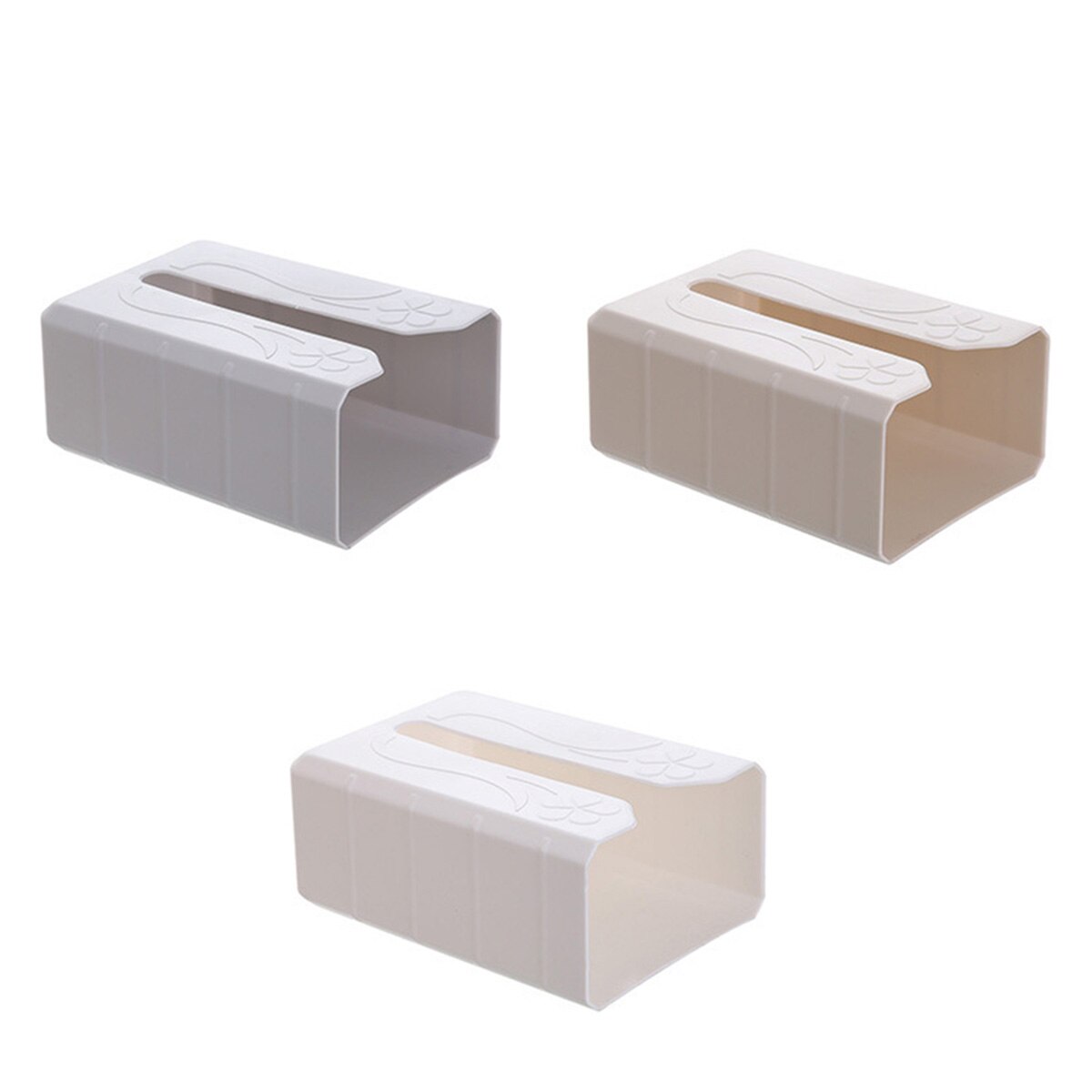 Caja de tejido adhesivo para servilletas, dispensador de bolsas de basura montado en la pared, de plástico, para el hogar
