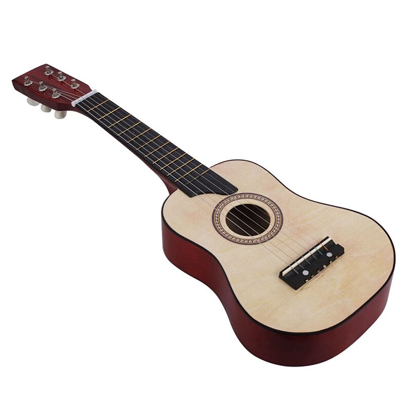 25 tums basswood akustisk gitarr 6 strängar liten mini gitarr med gitarr plock strängar för barn barn nybörjare