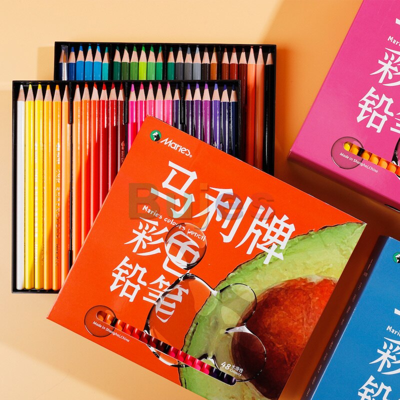 Marie 'S Kleur Potlood Set 48/72/120 Kleuren Water Oplosbare Olie Kleur Lood Voor Beginners Kinderen Art Supplies