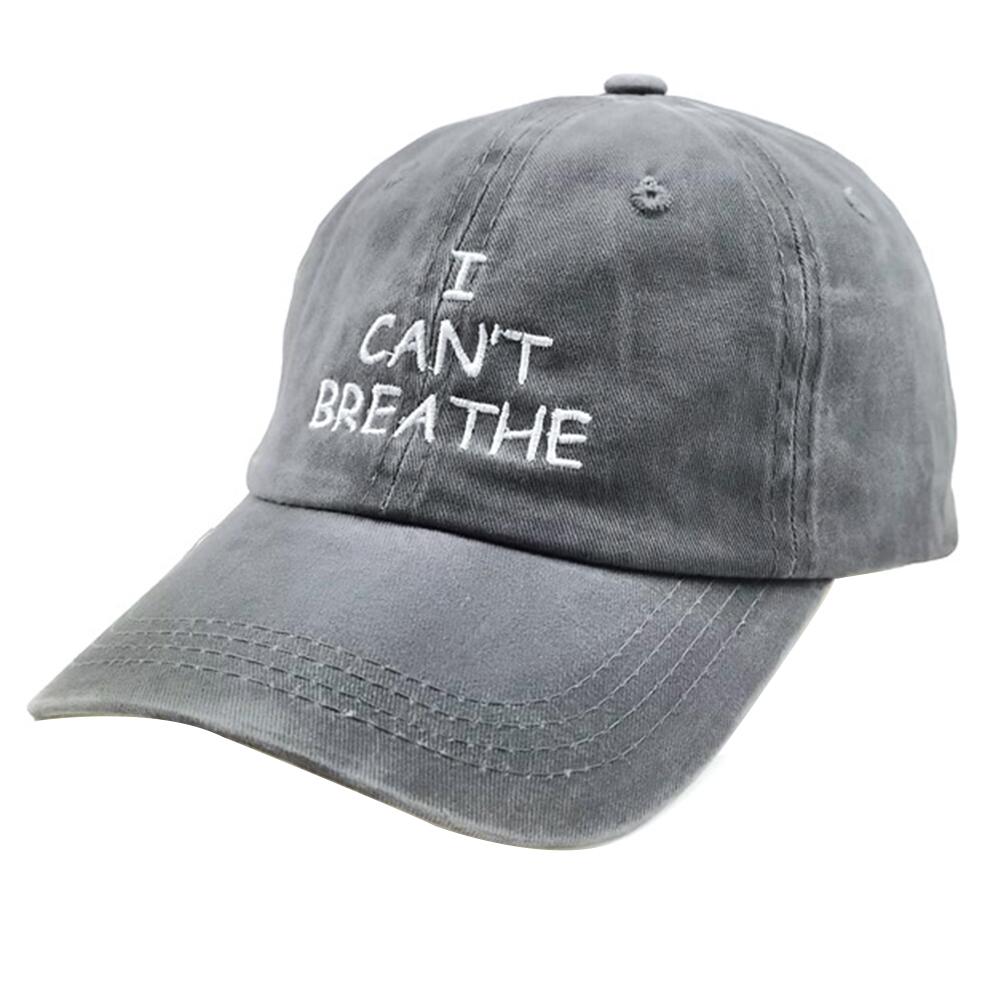 Letter I CAN'T BREATHE Cap Outdoor Baseball Caps For Men women Hats Summer Caps For Adult Sun Hat: Default Title