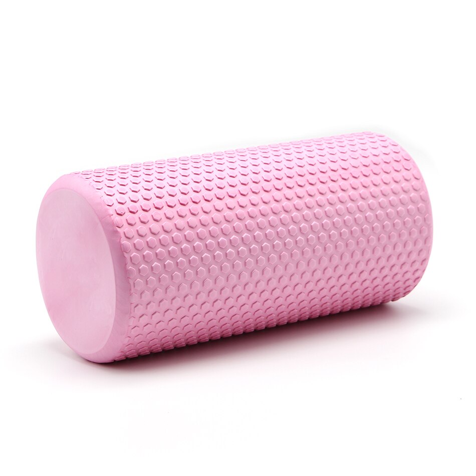 Yoga Pilates Yoga Block Pilates EVA Foam Roller Massage Roller Muscle Tissue Fitness Gym Yoga Pilates Workout Fitness Exercise: Pink 30 x15