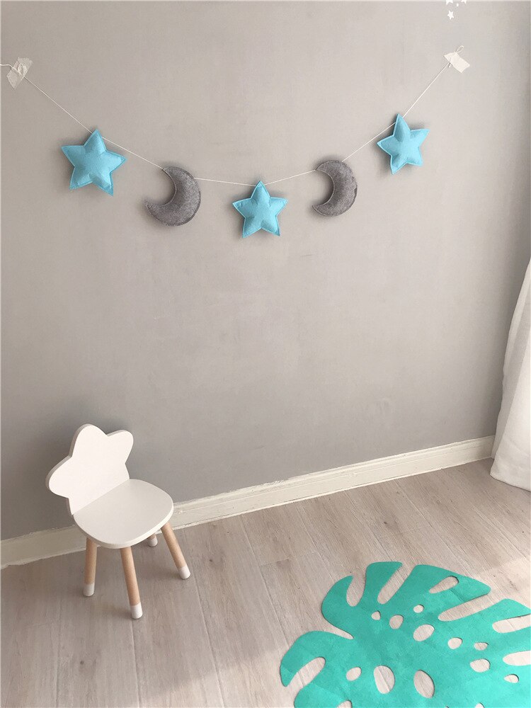 Nordic Baby Room Handmade Nursery Star Garlands Christmas Kids Room Wall Decorations Photography Props Decorations baby shower