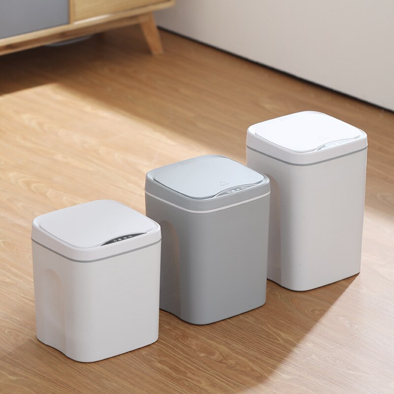 16L Smart Trash Can Automatic Induction Dustbin Infrared Sensor Waste Bin For Kitchen Bath Home Intelligent Electric Garbage Bin