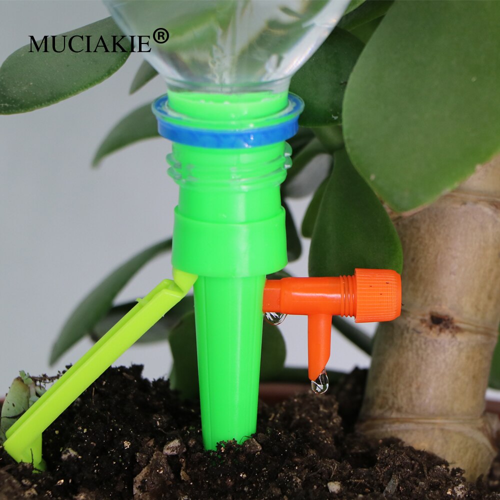 12PCS Automatic Plant Self Watering Spikes System with Slow Release Control Devices With Anti-tilt Anti-down Bracket Suitable