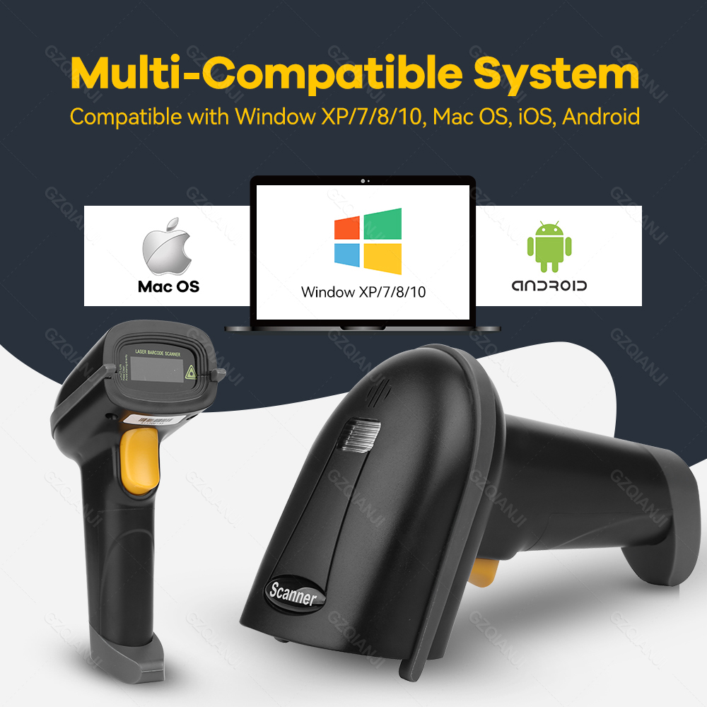 Bluetooth Wireless Barcode Scanner 1D 2D QR USB Charging Base Handheld Bar Code Reader Scanner Automatic Sensing Fast Precise