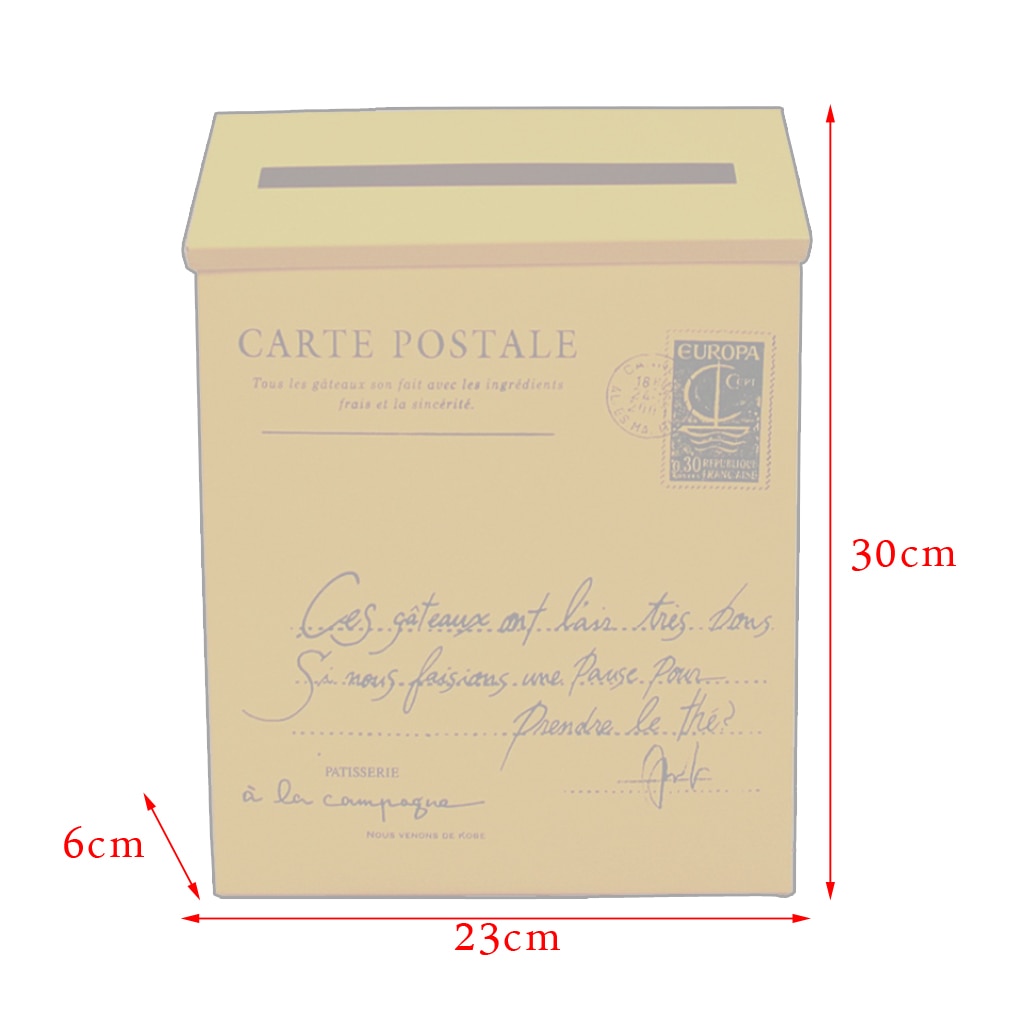 Vintage Villa Town Galvanized Iron Post Mailbox Letterbox Postbox Newspaper Magazines Holder Box Catcher Guard