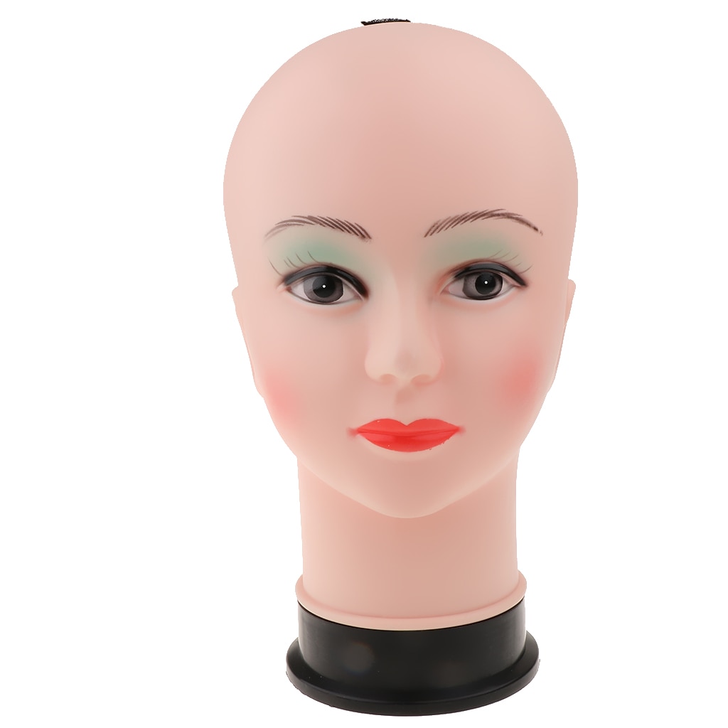 Kahl Weibliche Mannequin Kopf Modell für Perücken Machen Schal Hütte Kappe Glas Anzeige Perücke Kopf Halfter Lagerung Gestell