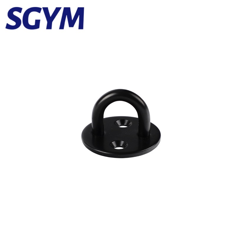 1pcs Black Stap Ring wall Hook Heavy Duty Fixed Pad Eye Plate Deck Door Buckle U-Shaped Heavy Duty Ceiling Mount Hanger: M / Brown