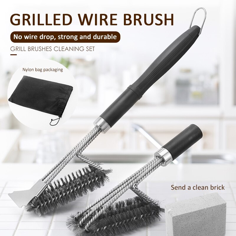 Best BBQ Cleaner, Perfect Tools for All Grill Types, Including Weber, Ideal Barbecue Accessories Grill Brush and Scraper