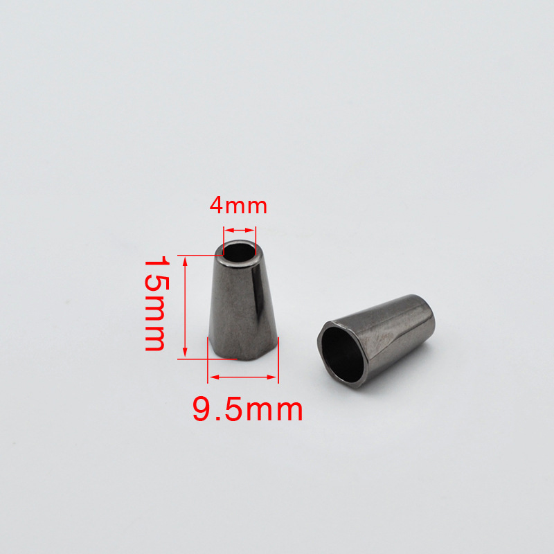 200 stk metallsnor lås stopper spenne lue tau snor ende jakke stropp dekorasjon gjør det selv sy joggebukser klestilbehør  ds003: Gunblack