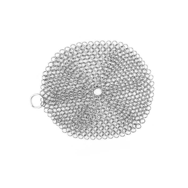 Durable Silver Stainless Steel Cast Iron Cleaner Stainless Steel Scrubber Pan Pot Cleaner Home Cookware Kitchen Cleaning Tool