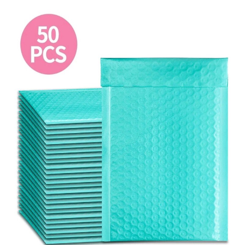 10/50Pcs Blue Poly Bubble Mailers Padded Envelopes Bulk Bubble Lined Wrap Polymailer Bags for Packaging Maile Self Seal