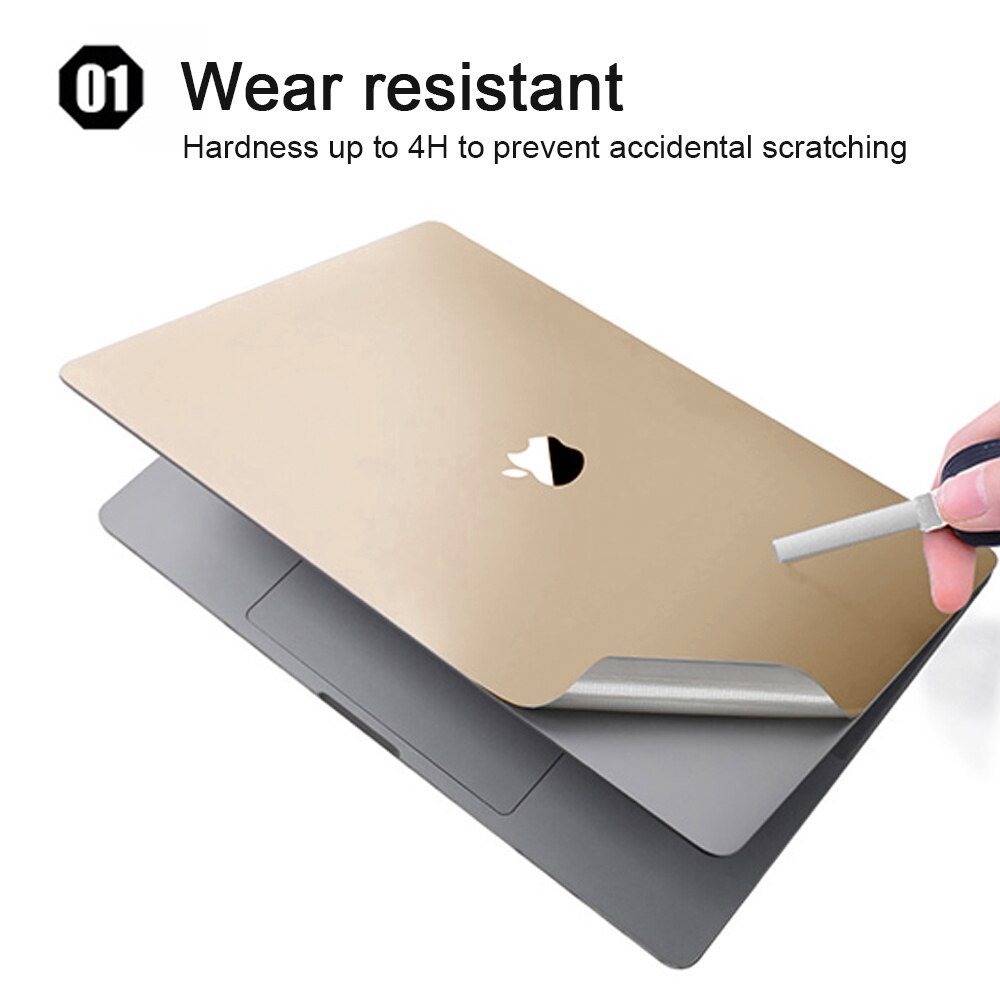 Laptop Skins For Apple MacBook Pro 16 Inch Notebook Case 4 in 1 Full Body Protective Skin Decals Stickers Protector Shell: Champagne Gold