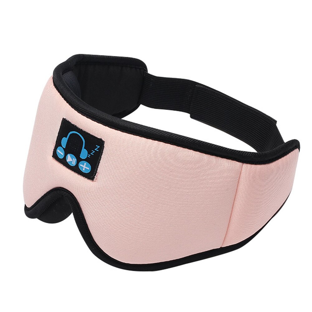 Calling 3D Sleep Eye Mask Cover Wireless Bluetooth V5.0 Sleep Headphones Portable Blindfold Travel Eyepatches: Pink B