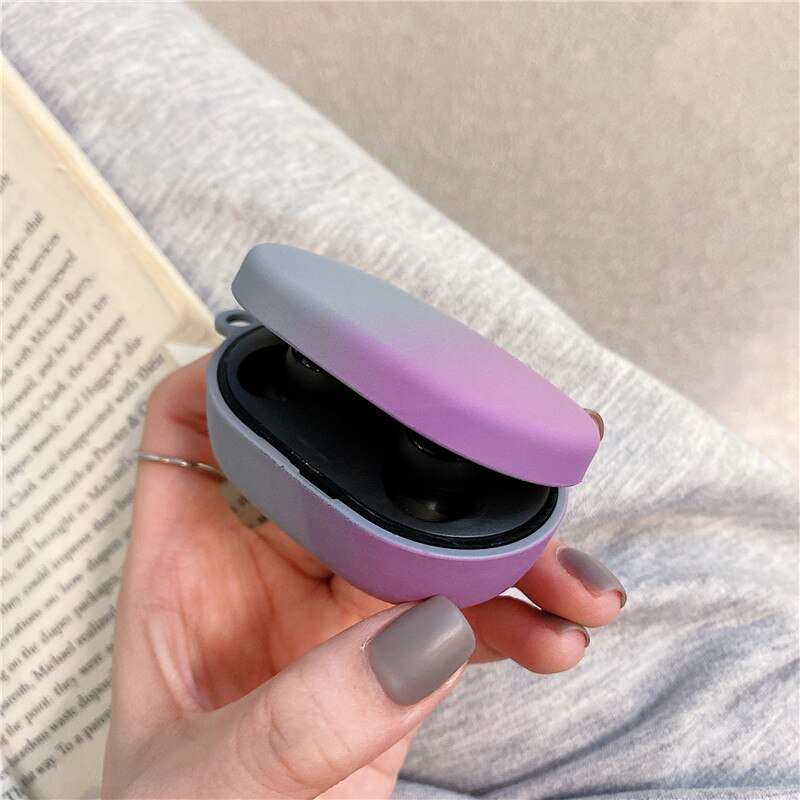 Kjoew siliconen oordopjes xiaomi redmi airdots s beschermhoes draadloze bluetooth-headsethoes voor airdots s hoesje