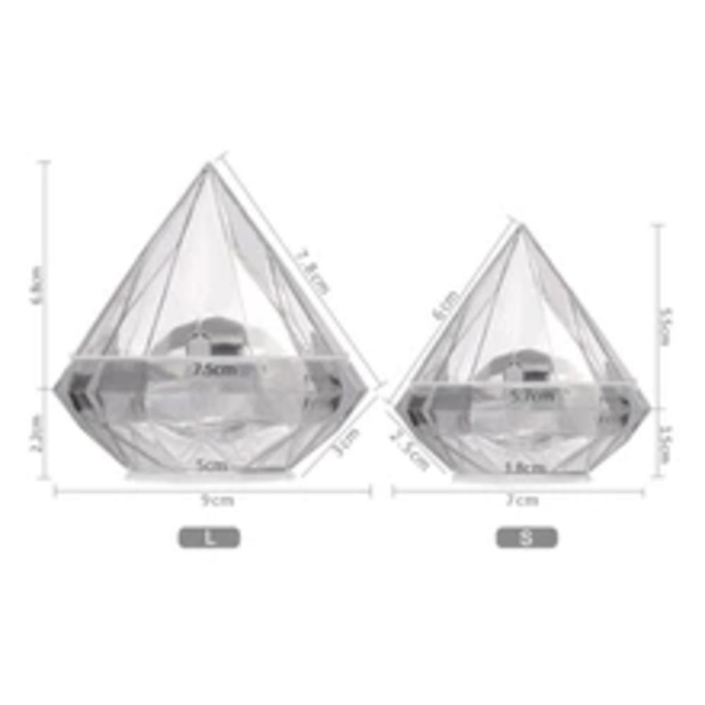 1Pcs Transparent Diamond Shape Candy Box Clear Plastic Container Box Party Wedding Favor Boxes Pie Party Box bags