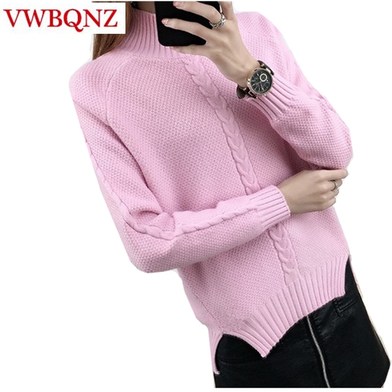 Women Turtleneck Winter Warm Sweater Long Sleeve Loose Casual Knitted Women Sweaters And Pullovers Female Jumper Tops