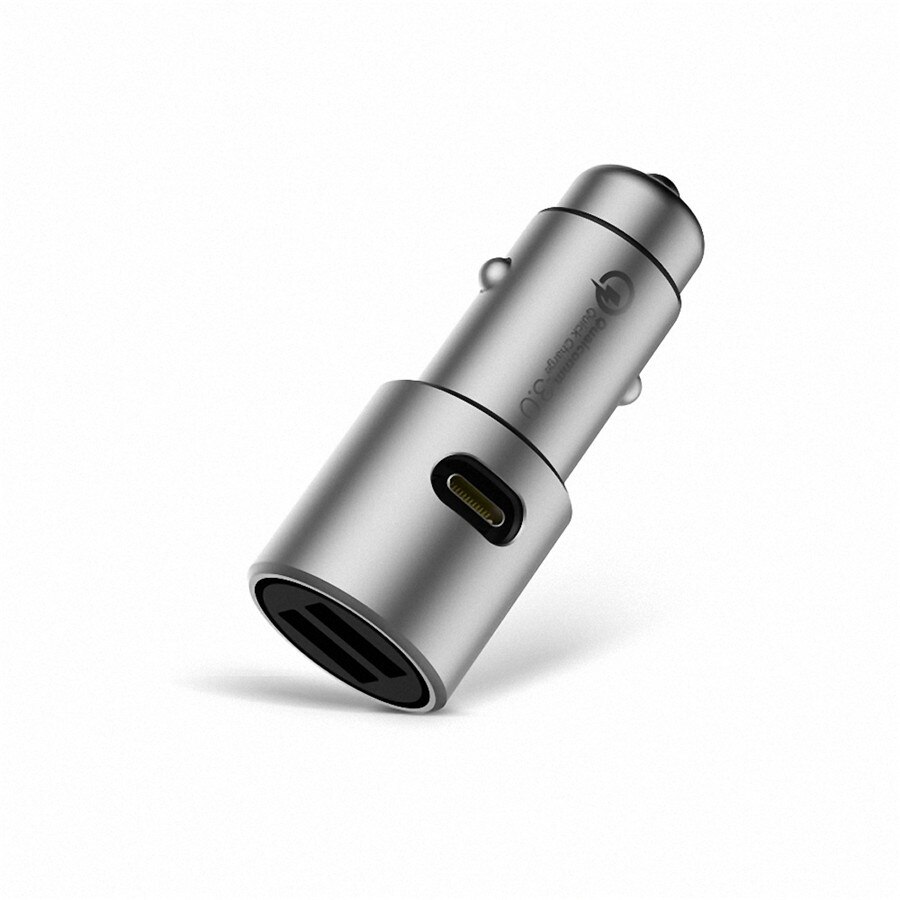 Xiao Mi Car Charger 100% Original Xiao Mi Car Charger QC 3.0 Dual USB Quick Charge Max 5V/3A Metal For Xiao mi iPhone Samsung