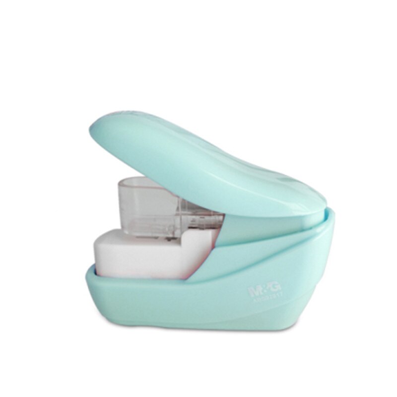 No Nails Stapler Machine Mini Cute Book No Staples required Stapleless Stapler Paper Stapling Stapler without Staple: Blue