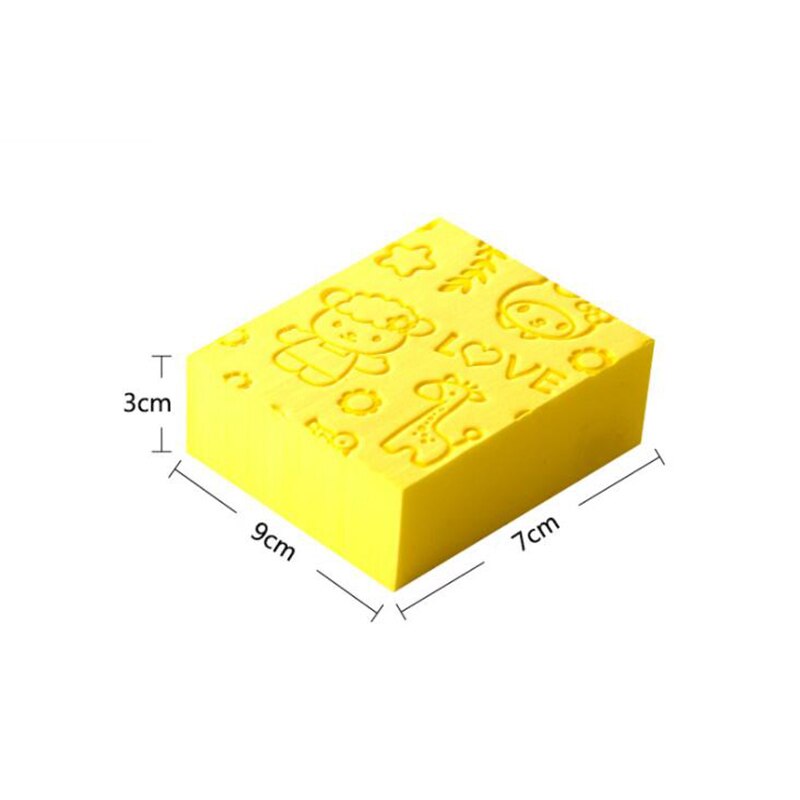 Doux bébé bain douche éponge PVA multifonction PVA Super absorbant éponge pour Auto lavage poussière nettoyage doux éponges brosse: S Yellow
