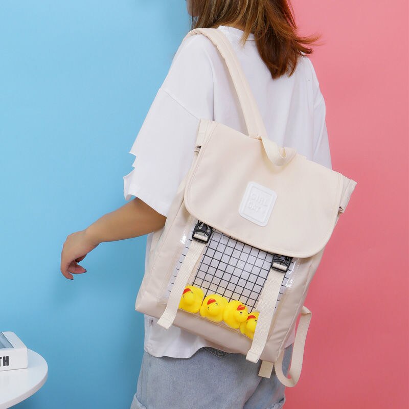 2020 Hotsale plac tornister dla dziewcząt chłopców kolegium niebo niebieska obudowa plecaki studenckie dla obu płci kobiet wodoodporna szkoła Oksford torby: Beige