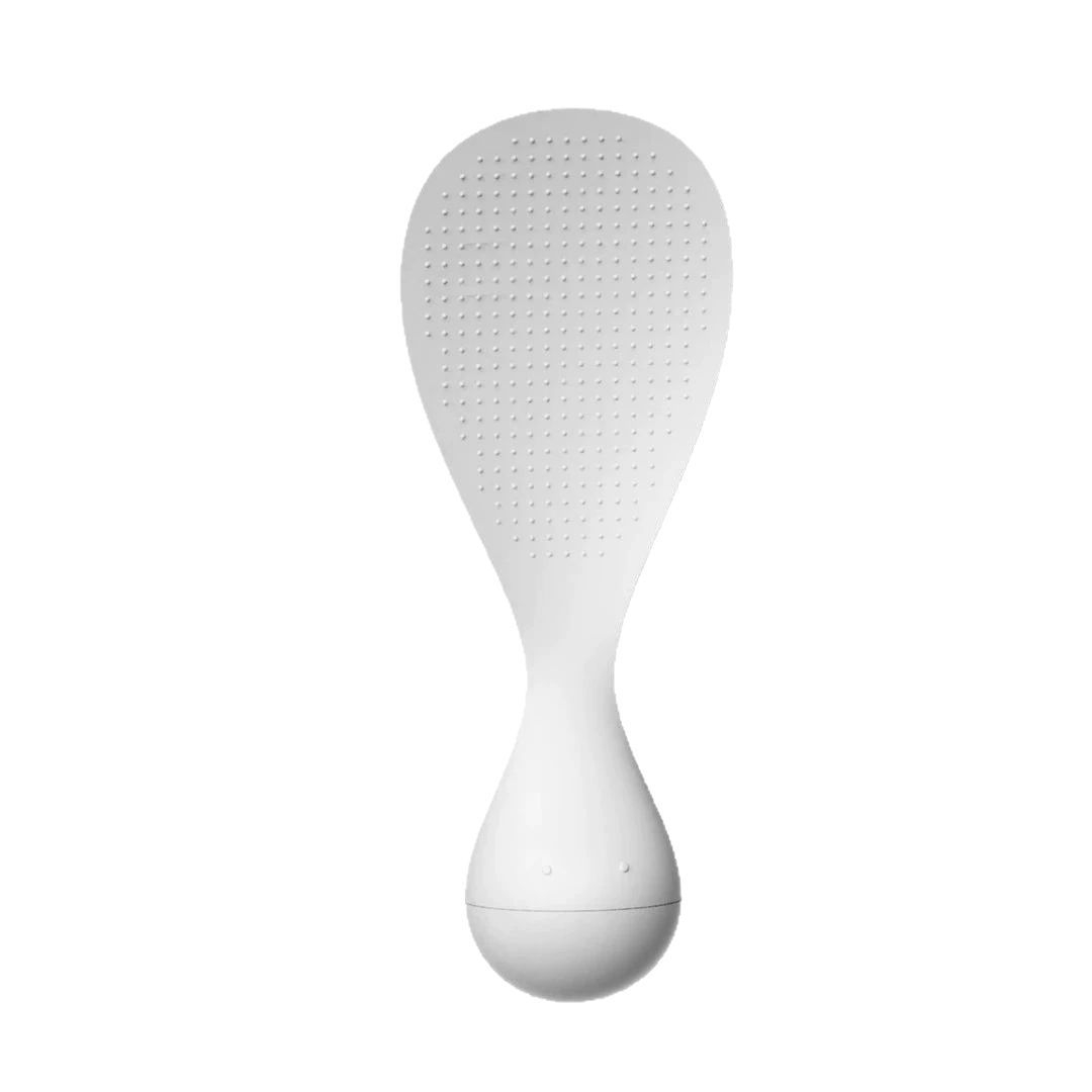Food Grade Silicone Tumbler Rice Spoon Non Stick Standing Rice Spoon Scooper Home Heat Resistant Rice Cooker Kitchen Accessories: WHITE