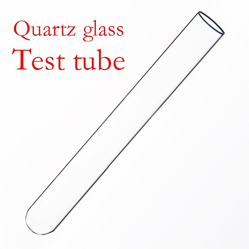 Prøverør av kvartsglass, od . 15mm, l . 150mm, prøverør med høyt temperaturbestandig glass