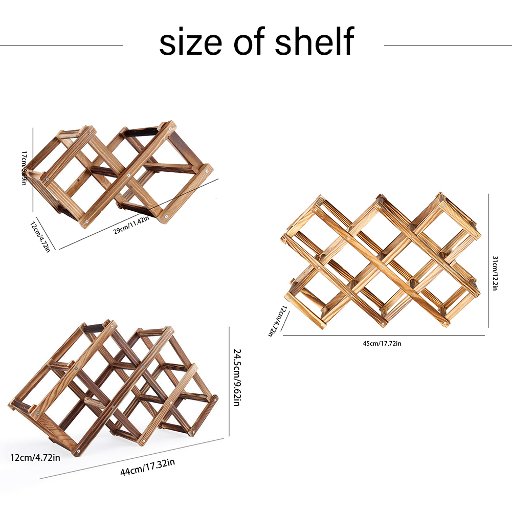 Wine Racks Collapsible Wooden Wine racks bottle cabinet stand Holders wood shelf organizer storage for retro display cabinet