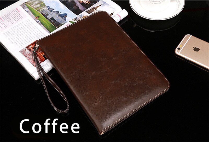 Pour IPad 9th 8th 7th 6th Génération Etui Luxe Cuir Portefeuille Tablette pour IPad 9.7 10.2 pour IPad 9 8 7 6 5 Air 2 1 Housse: dark brown / 9.7inch  Air1  Air2