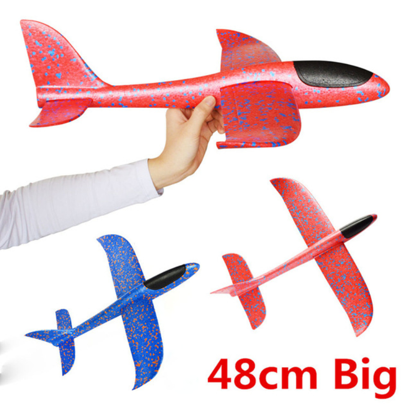 KaKBeir 5pcs Big Hand Launch Throwing Glider Aircraft Inertial Foam EPP Airplane Toy Children Plane Models Outdoor Fun Toy