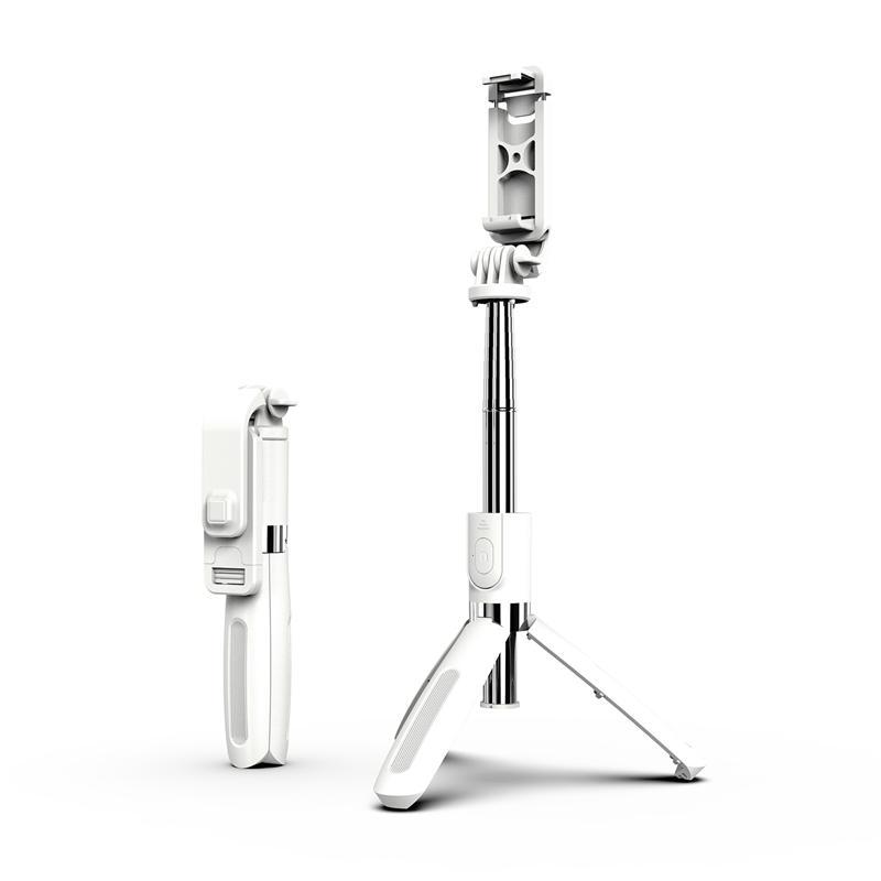 Multifunktionaler kabelloser bluetooth-selfie-stick, tragbarer handyhalter, ausziehbares mini-stativ für ios- und android-smartphones