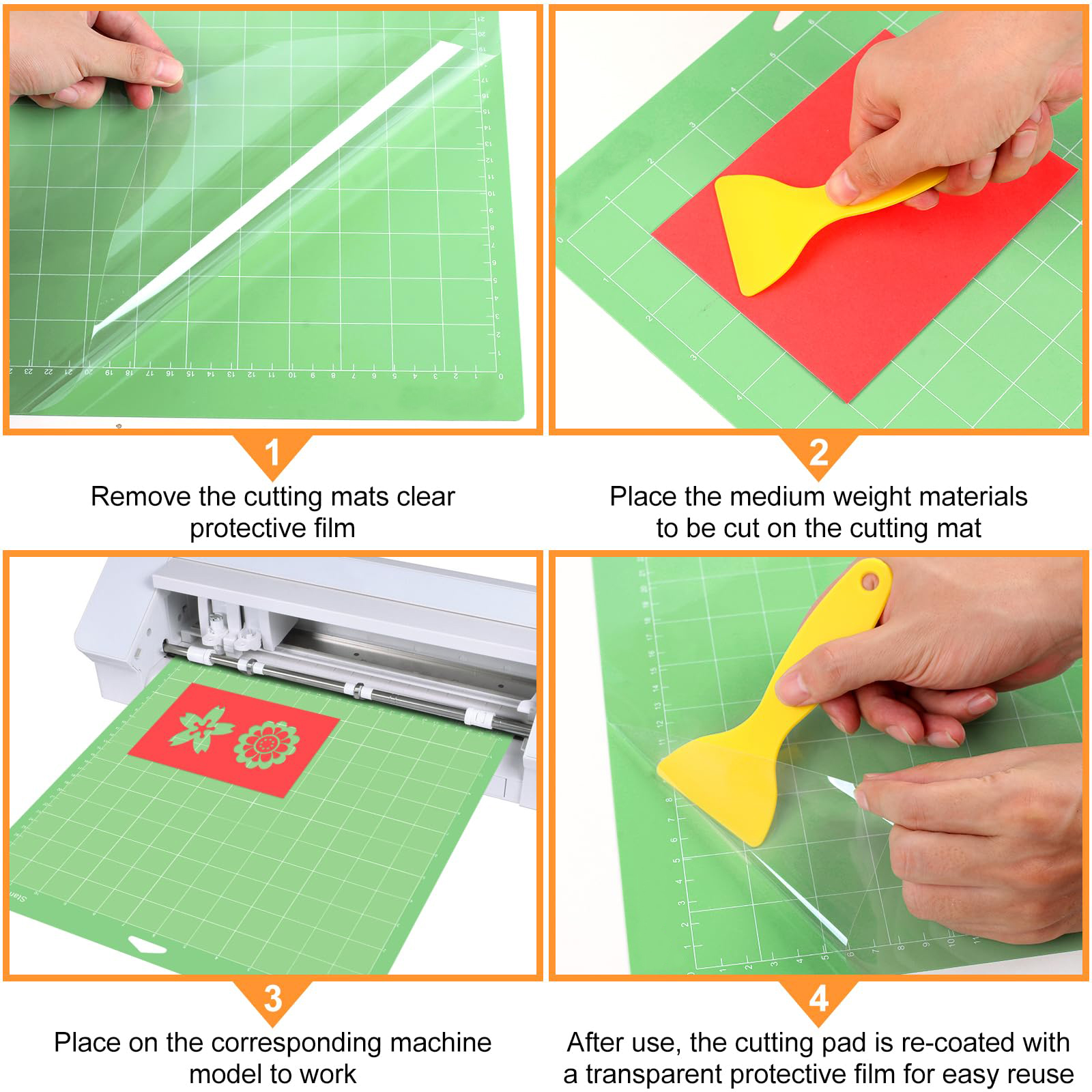 Tapete de corte de pvc de 12 polegadas, 3 peças para cricut maker explorer papel diy multifuncional durável artesanato arte placa de gravura almofada de costura