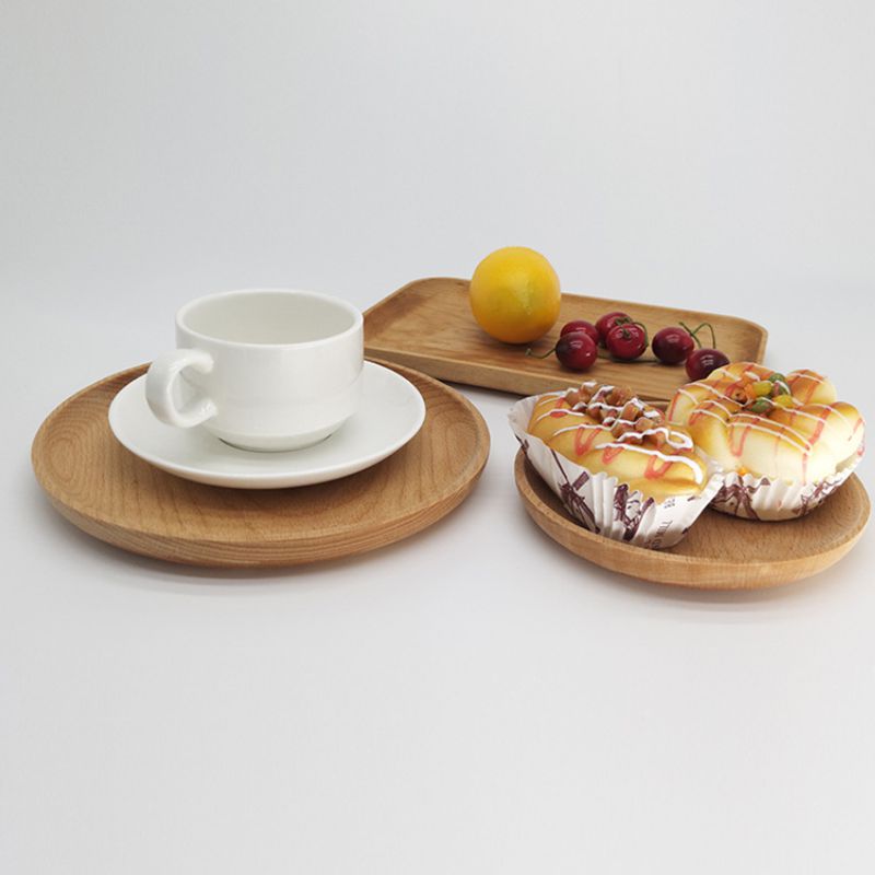 Appetizer Trays Oval shape Tea trays Wood Plate Serving Tray Wooden Steak Plate 3PCS