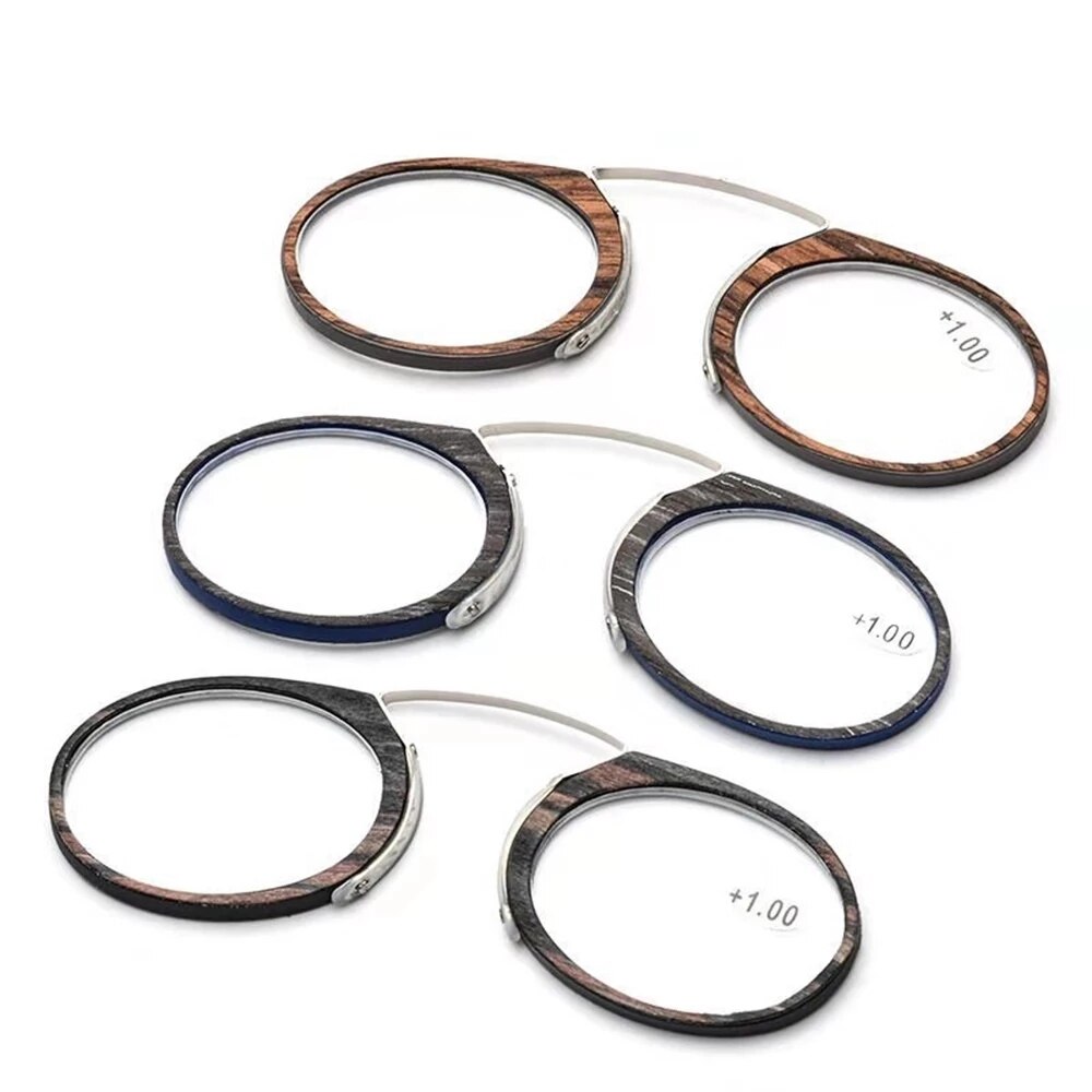 Ienjoy Pince-Nez Neus Clip Leesbril Vergrootglas Glasse Mannen Vergrootglas Draagbare Legless Bril TR90 Draagbare Met Doos