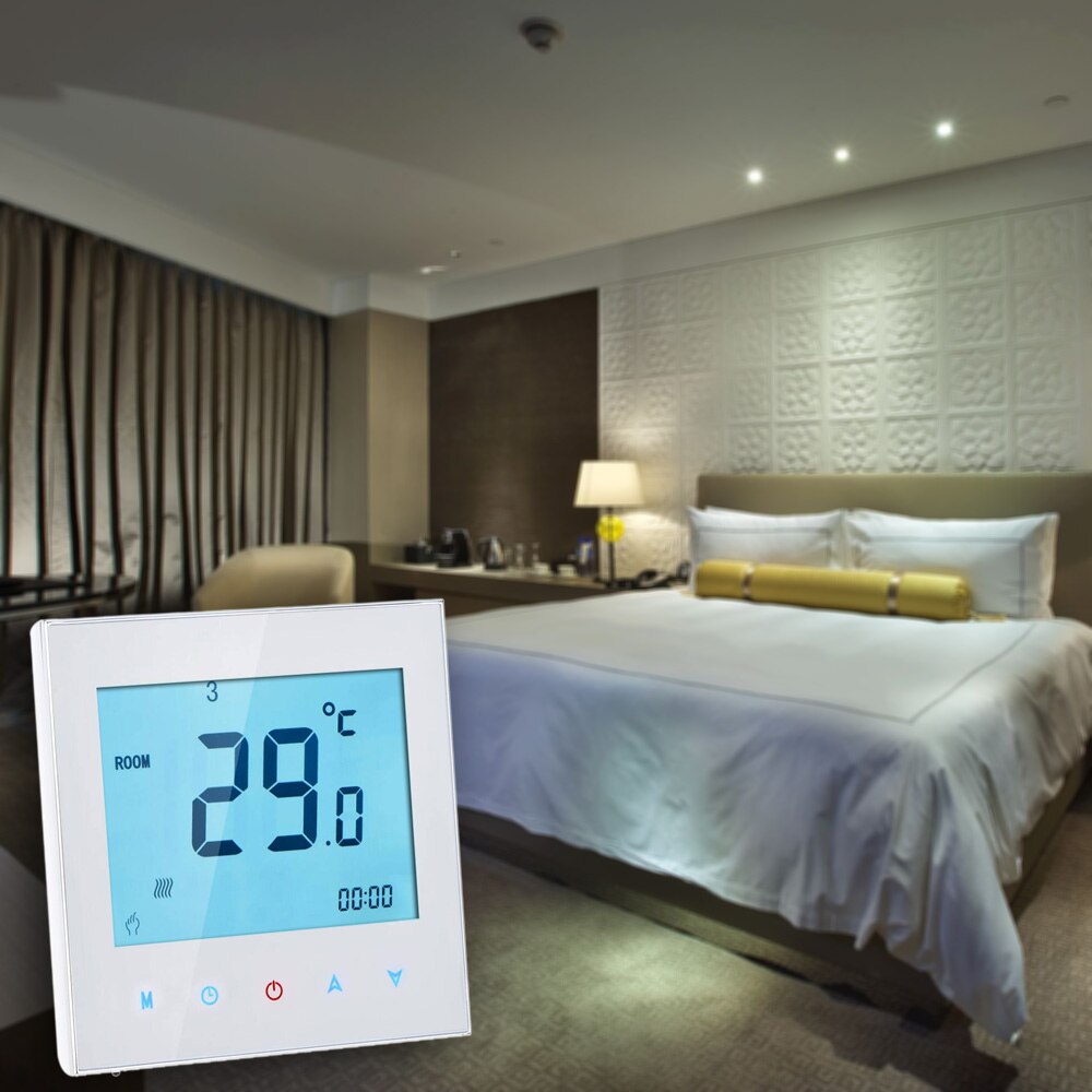 Electronic Temperature Controller Weekly Programmable Thermostat LCD Touch Screen Room Temperature Controller Thermostat