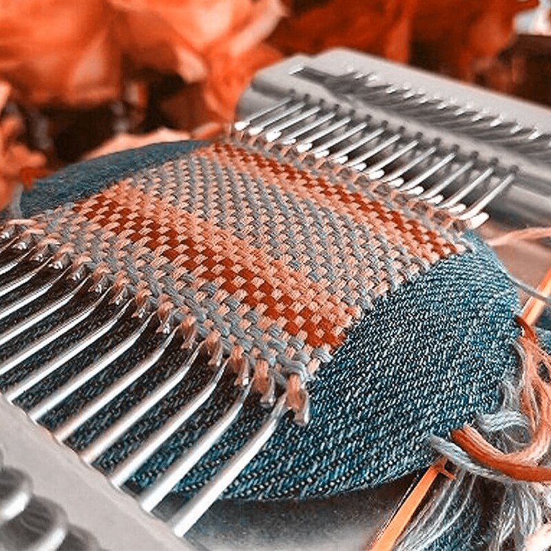 Speedweve DIY Apparel Sewing Small Loom Small Mender Loom Small Loom For Darning Machine With Instructions Accessories
