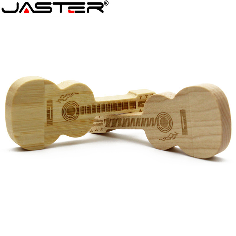 JASTER Holz gitarre usb-stick natürliche holz bambus-stick 64GB 32GB 16GB 4GB memory stick thumb drive freies individuelles logo