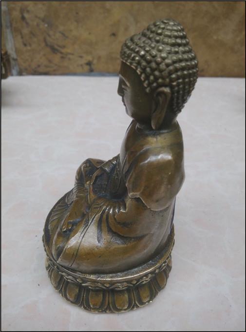 Thaise Boeddha beeld (13cm) brons kopen