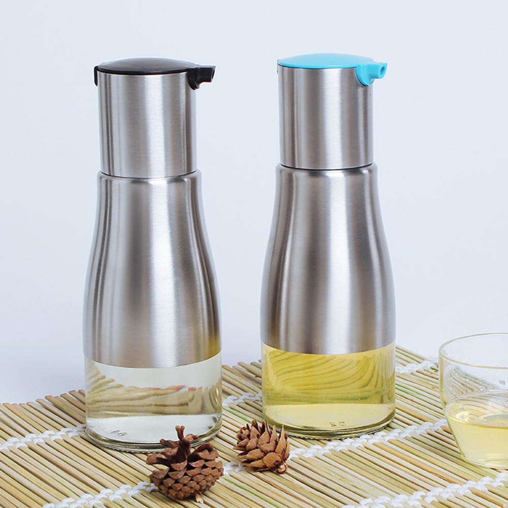 Stainless Olive Oil Bottle No Drip Olive Oil Container Vinegar Grill BBQ Kitchen Tools