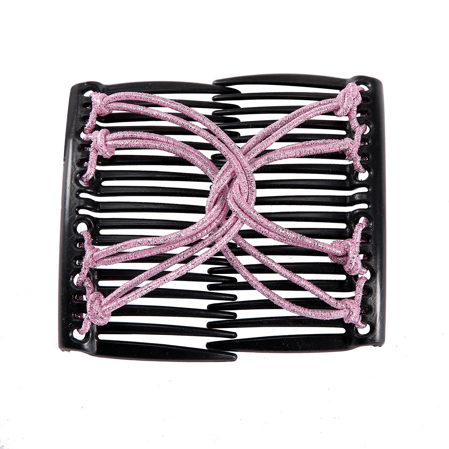 Mode Haarkam Klauw Broodje Dames Magische Kralen Elastische Dubbele Bands String Haarspeld Tool Paardenstaart Haaraccessoires Kapselbanden: Army Green