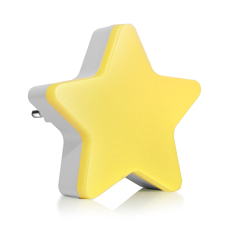 Led nachtlampje sensor controle energiebesparende mini lamp woonkamer slaapkamer verlichting us / eu stekker kindernachtlampje: Gele ster / Ons